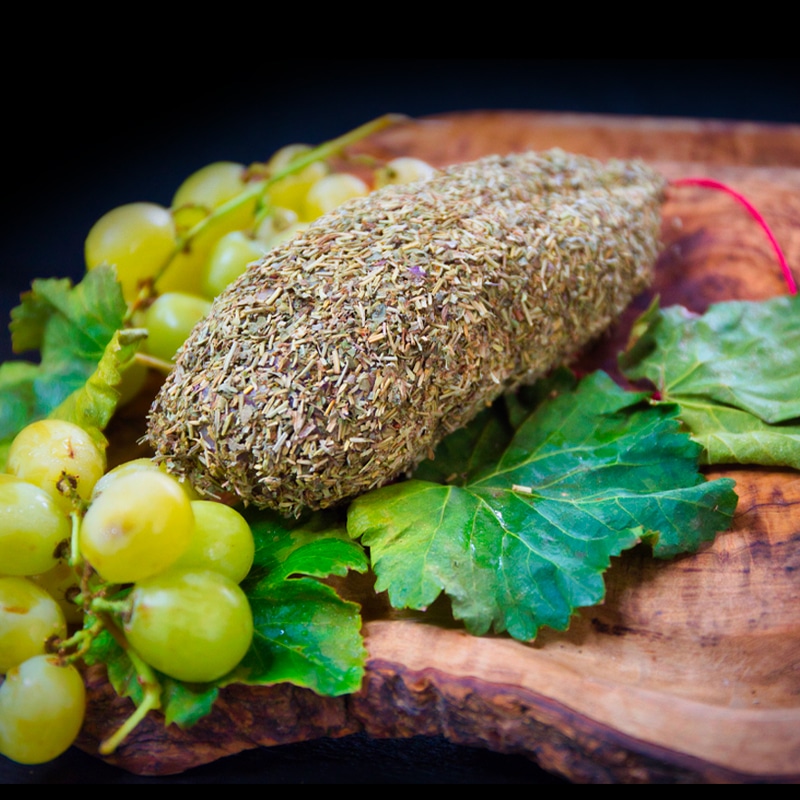 Saucisson sec enrobé aux herbes