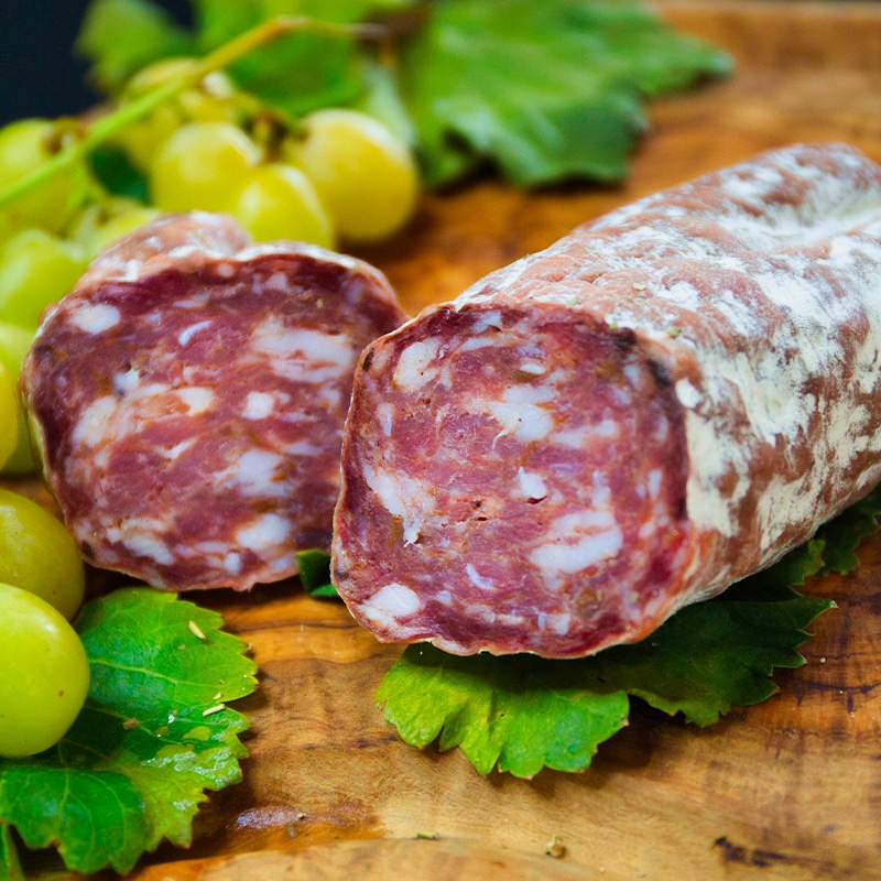 Saucisson sec aux girolles